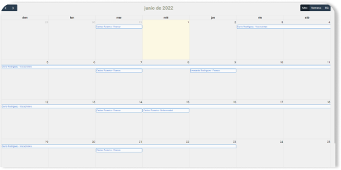 Operations calendar