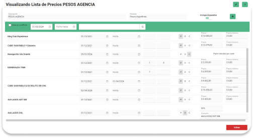 Price lists